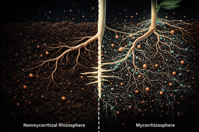 Comparativa raíces micorrizas